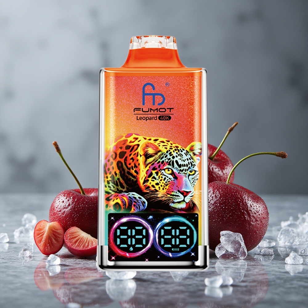Fumot Leopard 40K Puffs Cereja Gelo Vape Descartável Dual Mesh Brazil vape wholesale