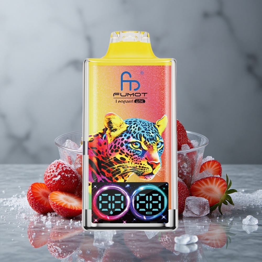 Fumot Leopard 40K Puffs Morango Gelo Dual Mesh Brazil vape wholesale