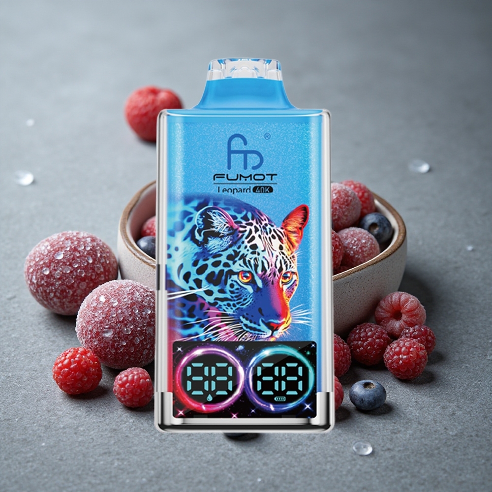 Fumot Leopard 40K Puffs Vape Descartável Frutas Vermelhas Misturadas 700mAh Dual Mesh Brazil vape wholesale