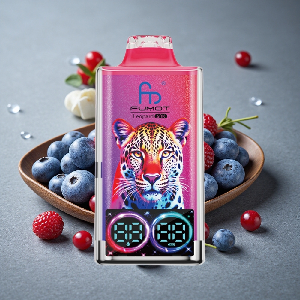 Fumot Leopard 40K Puffs Vape Descartável Mirtilo Cereja Oxicoco 700mAh Dual Mesh Brazil vape wholesale
