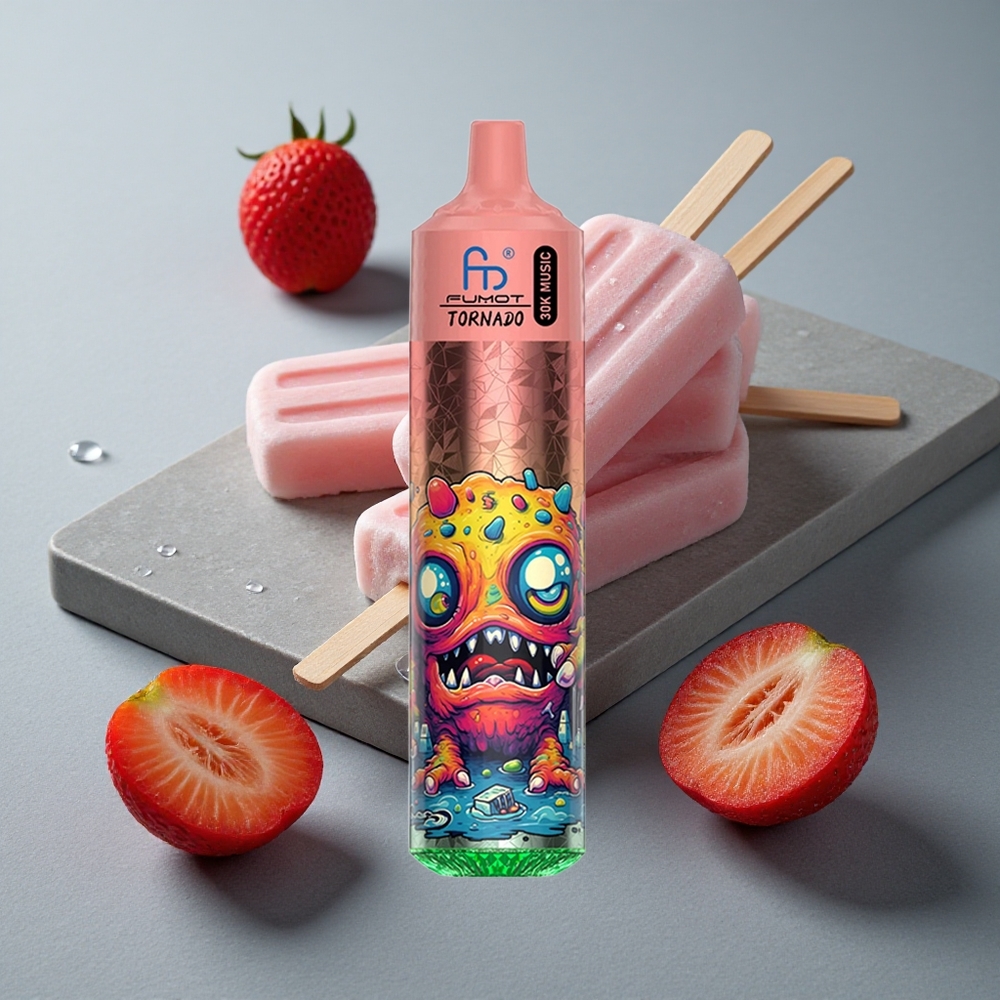 Fumot RandM Tornado 30000 Puffs 30mL Popsicle Morango Brazil vape wholesale
