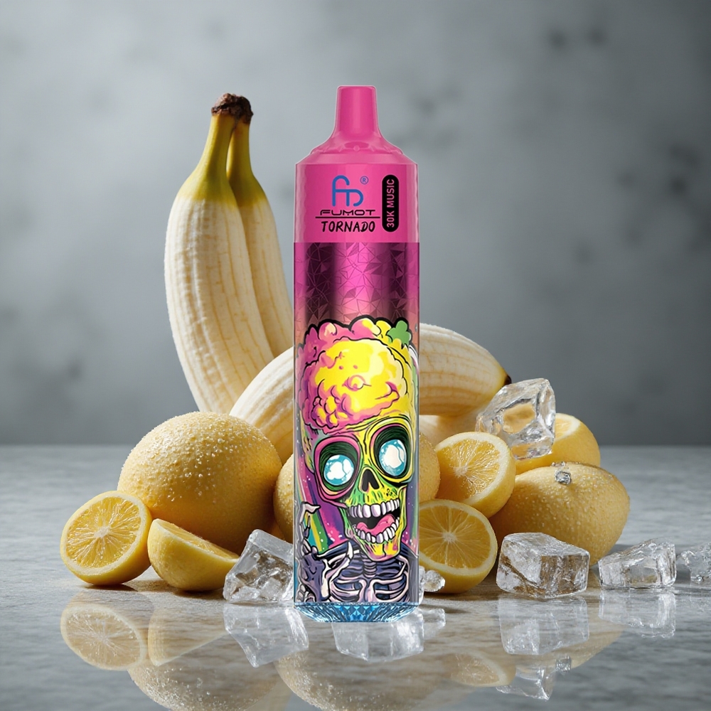 Fumot RandM Tornado 30000 Puffs Banana Ice Sabor 30mL Pré-preenchido Brazil vape wholesale