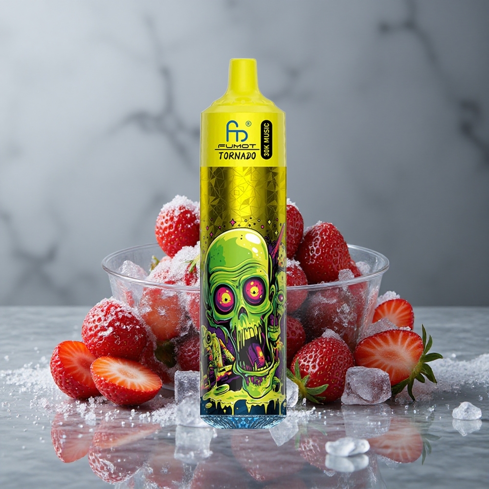 Fumot RandM Tornado 30000 Puffs Morango Gelo 30mL Pré-carregado Brazil vape wholesale