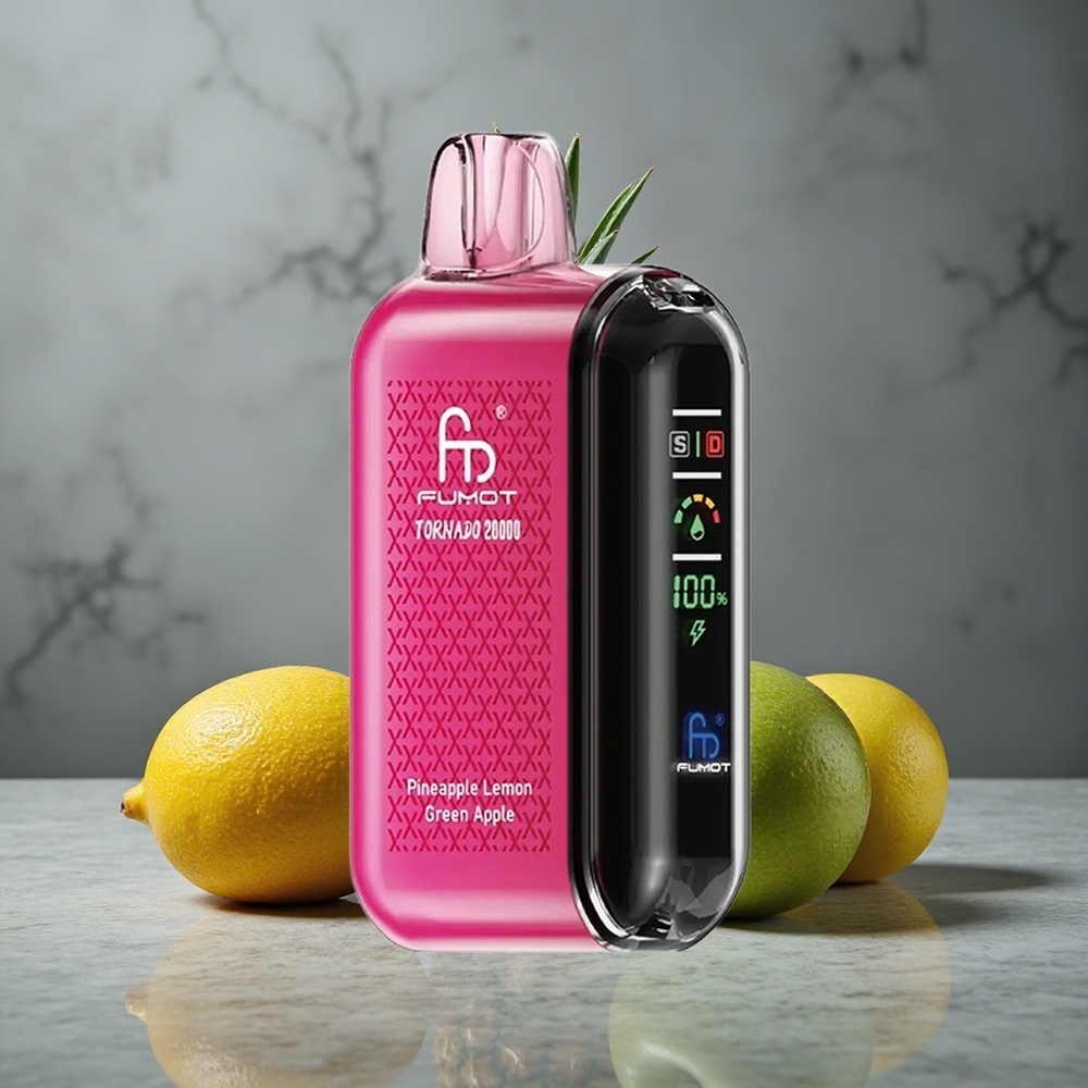Fumot Tornado 20000 Puffs Abacaxi Limão Maçã Verde Dual Mesh Coil Brazil vape wholesale