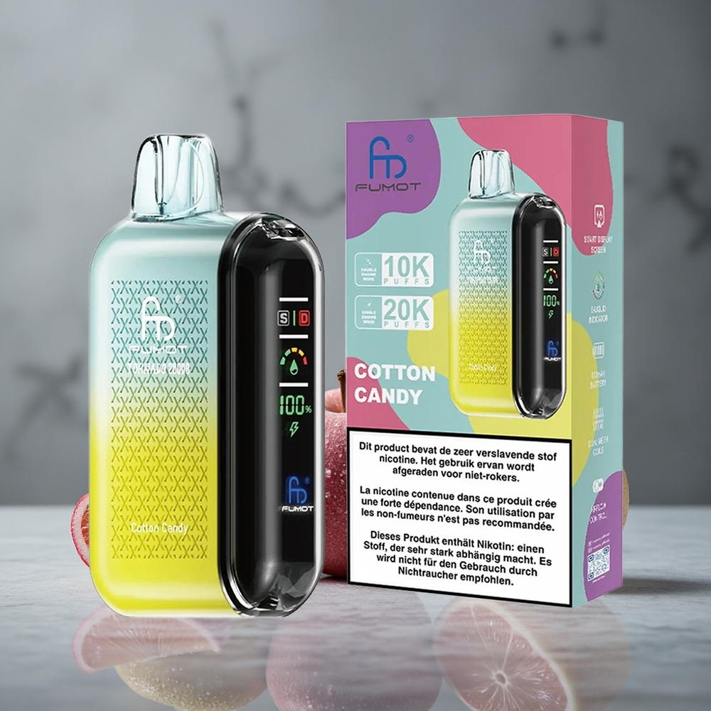 Fumot Tornado 20000 Puffs Algodão Doce Dual Mesh Coil Brazil vape wholesale