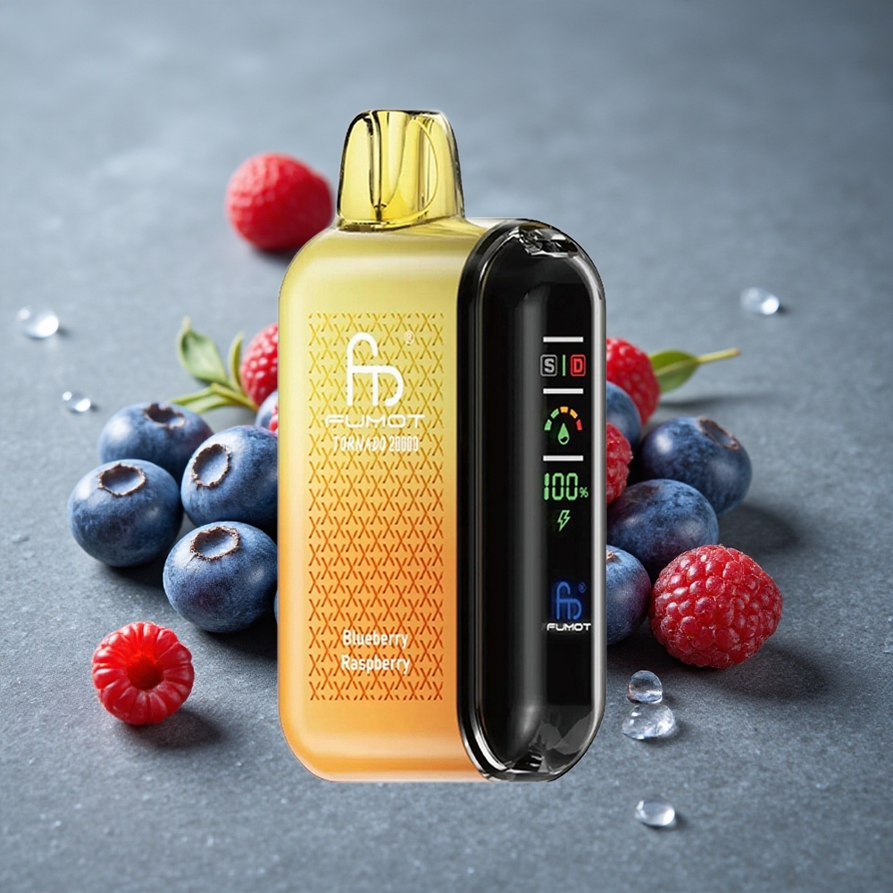 Fumot Tornado 20000 Puffs Blueberry Framboesa Dual Mesh Coil Brazil vape wholesale