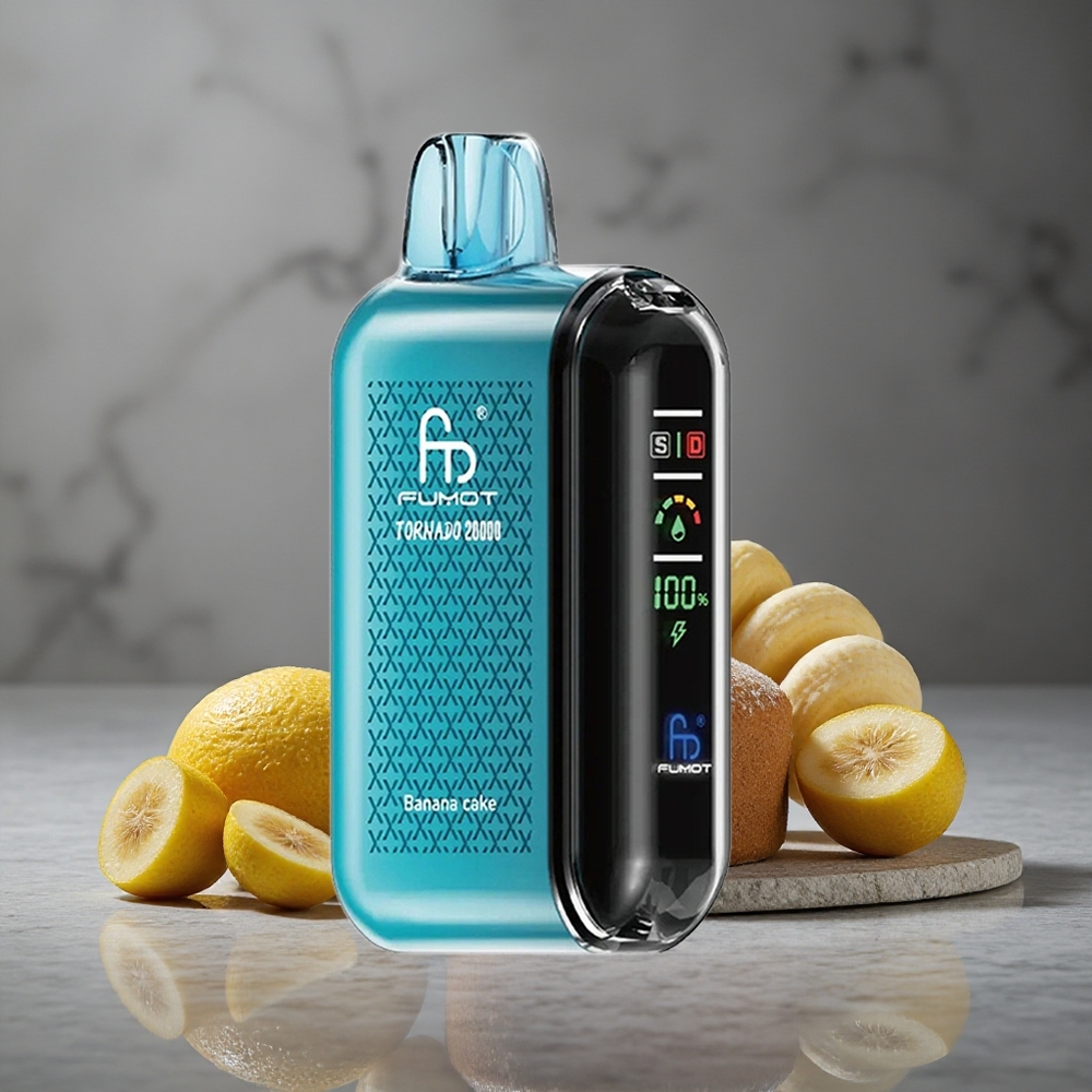 Fumot Tornado 20000 Puffs Bolo de Banana 20ml Capacidade de Líquido Brazil vape wholesale