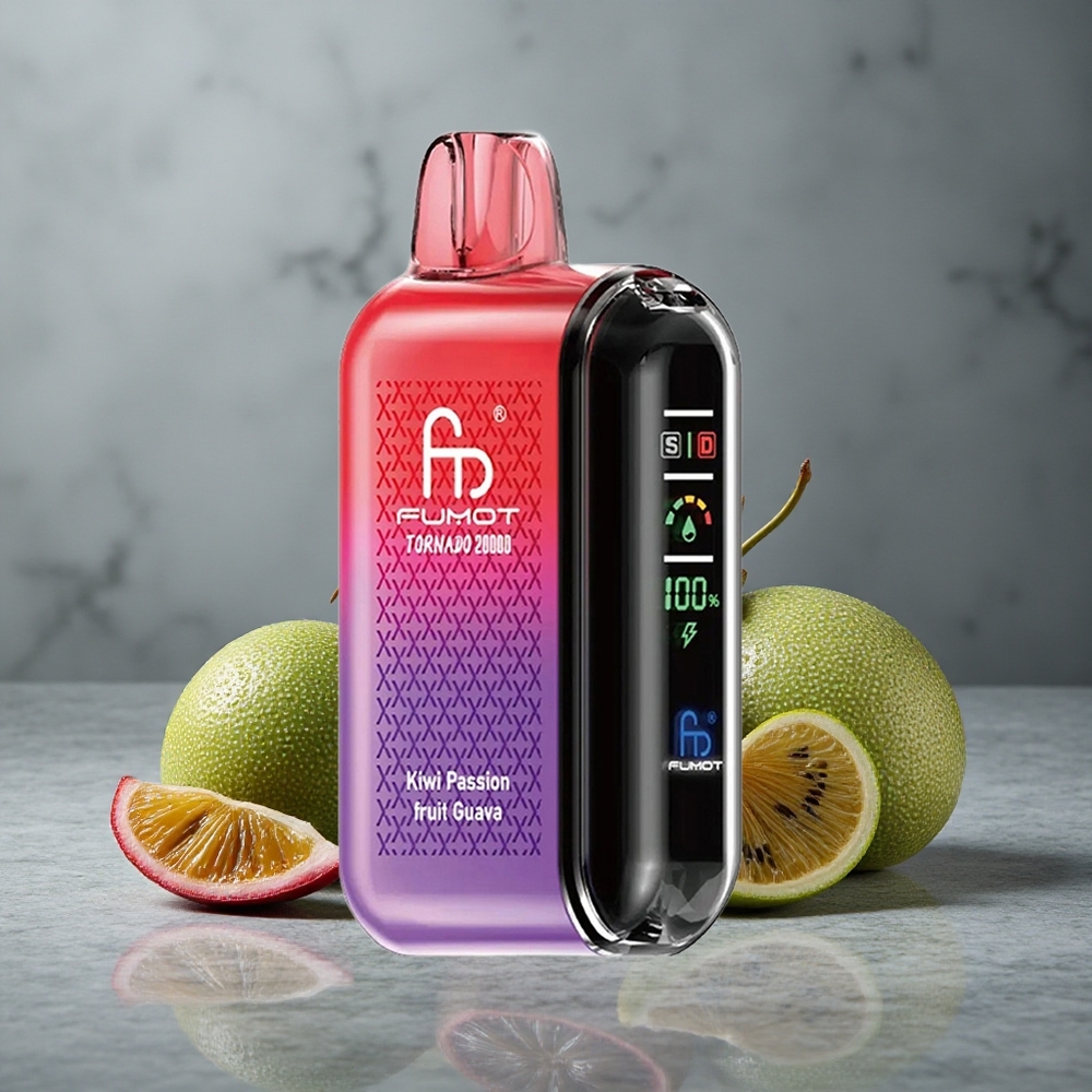 Fumot Tornado 20000 Puffs Kiwi Maracujá Goiaba Dual Mesh Coil Brazil vape wholesale