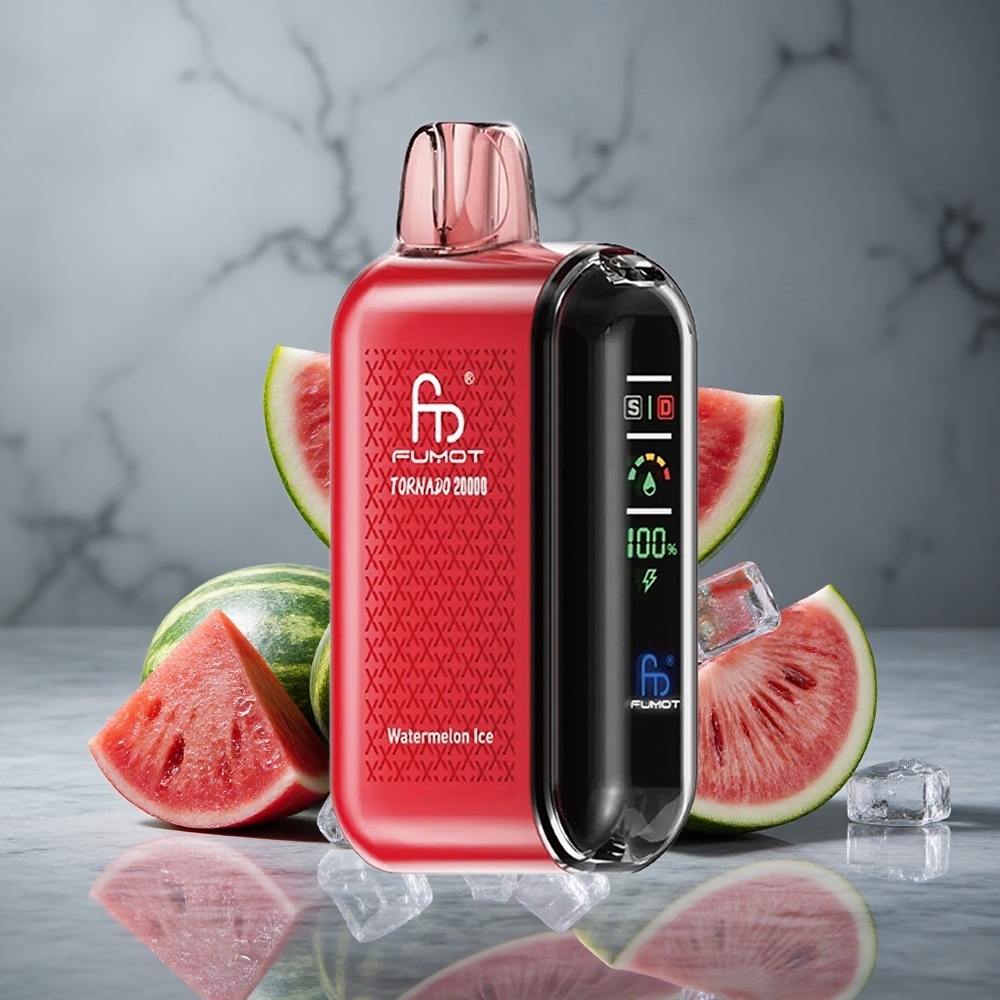 Fumot Tornado 20000 Puffs Melancia Gelo com Bateria Recarregável 850mAh Brazil vape wholesale