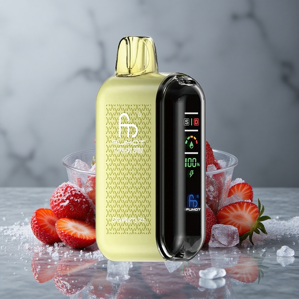 Fumot Tornado 20000 Puffs Morango Gelo 20ml Capacidade Brasil Vape Wholesale