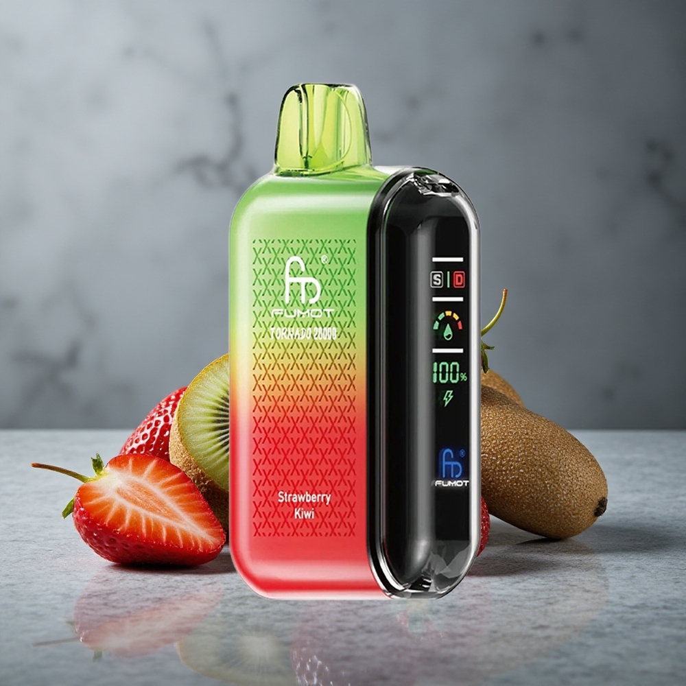 Fumot Tornado 20000 Puffs Morango Kiwi Dual Mesh Coil Brazil vape wholesale