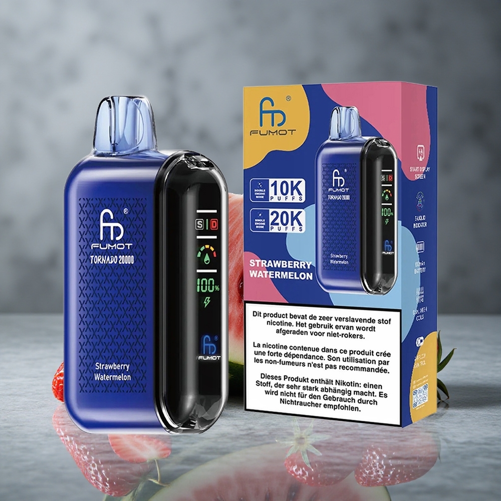 Fumot Tornado 20000 Puffs Morango Melancia Dual Mesh Coil Brazil vape wholesale