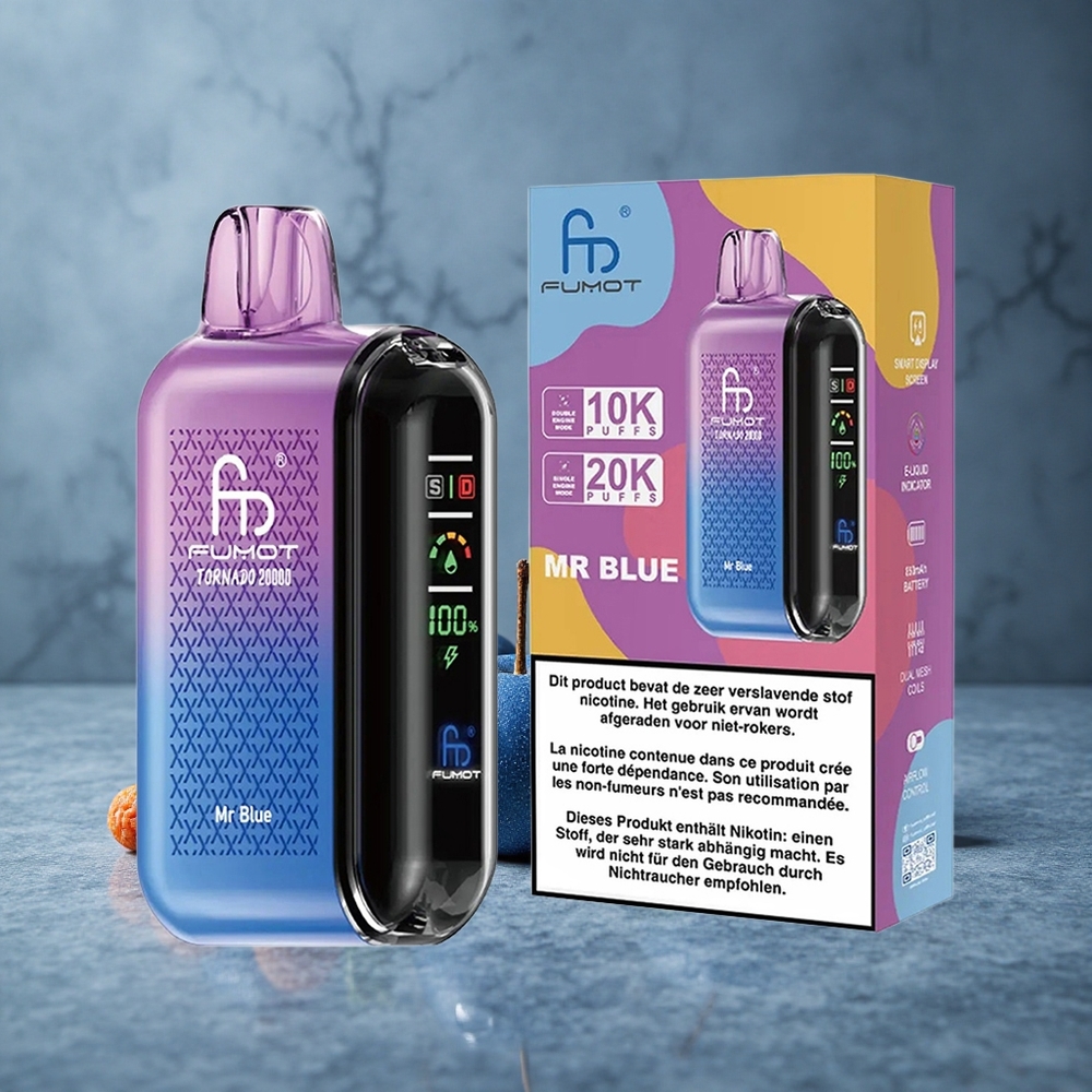 Fumot Tornado 20000 Puffs Mr Azul Dual Mesh Coil Brazil vape wholesale