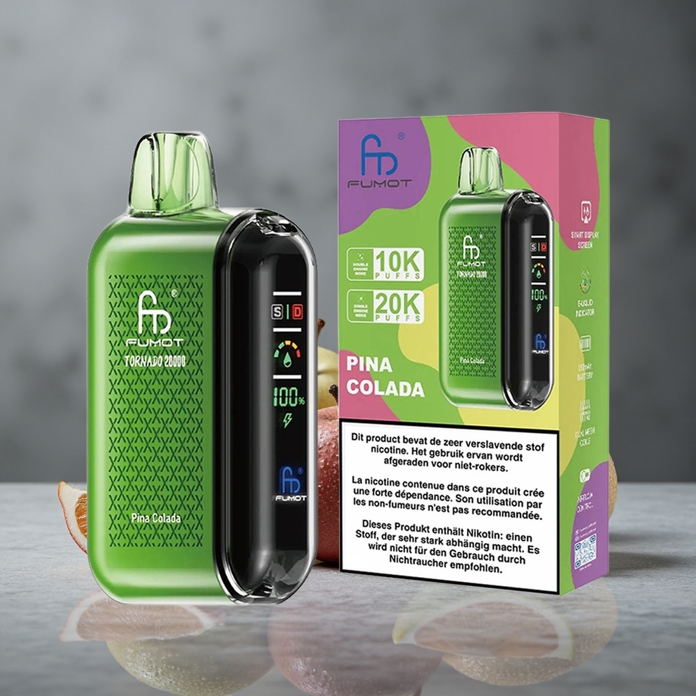 Fumot Tornado 20000 Puffs Pina Colada Dual Mesh Coil 20ml Capacidade Brasil vape wholesale