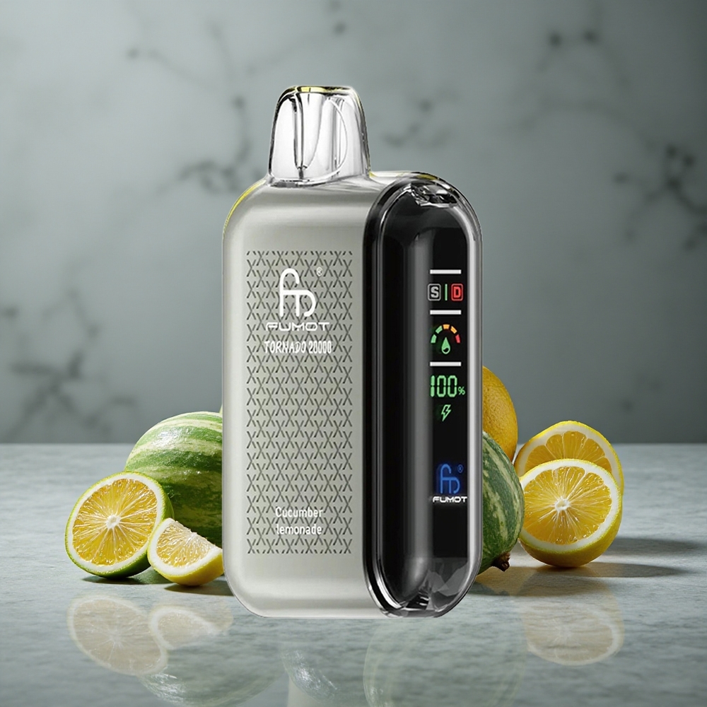 Fumot Tornado 20000 Puffs Sabor Limonada de Pepino Dual Mesh Coil Brazil vape wholesale