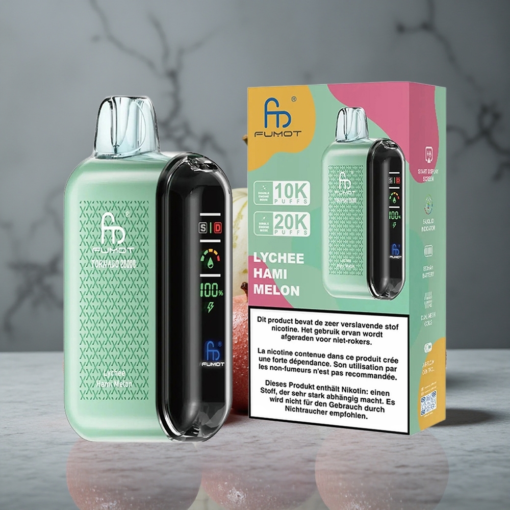 Fumot Tornado 20000 Puffs Vape Descartável Lichia Melão Hami 20ml Capacidade de Líquido Brazil vape wholesale