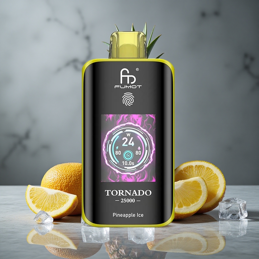 Fumot Tornado 25000 Puffs Abacaxi Gelo Tela HD Brazil vape wholesale