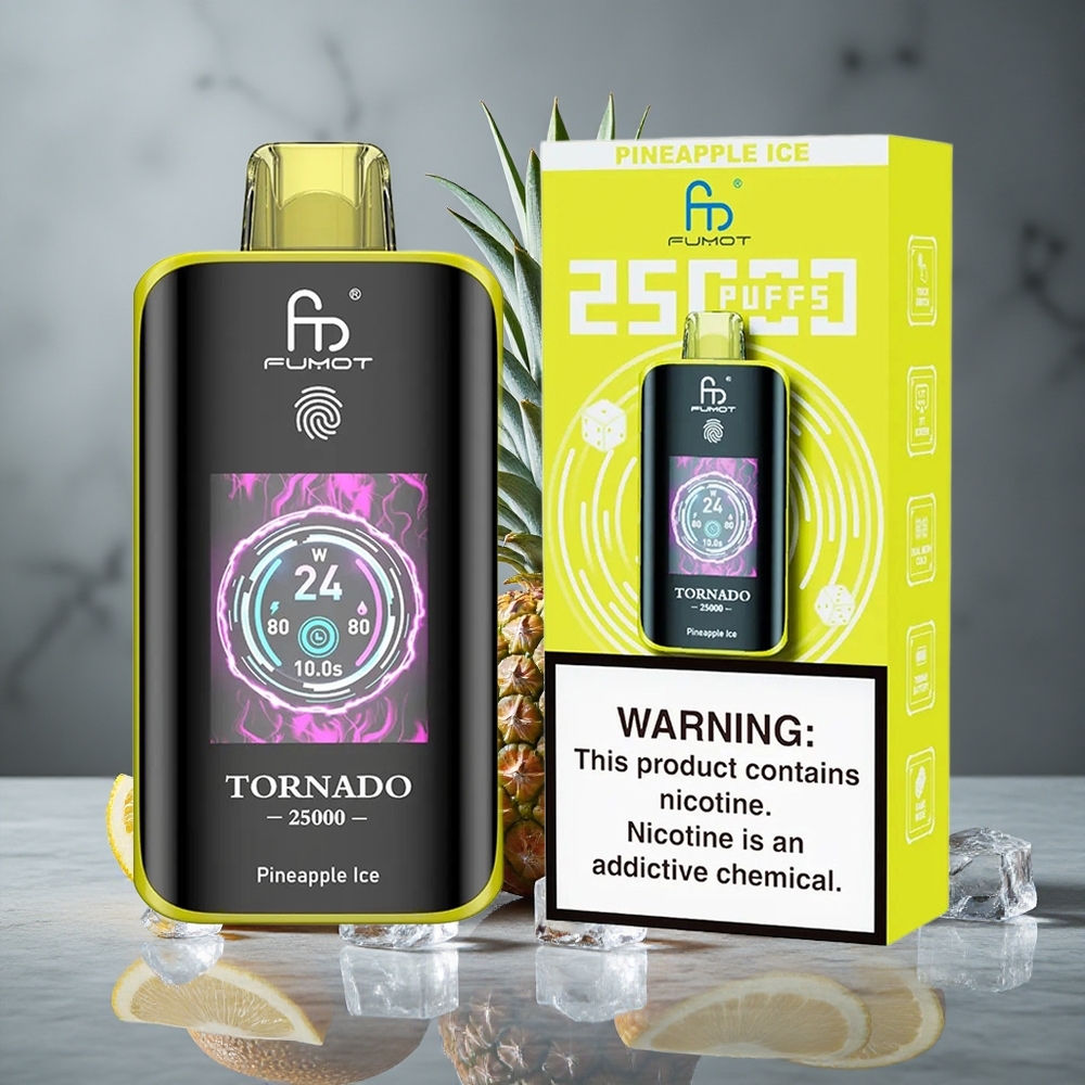 Fumot Tornado 25000 Puffs Abacaxi Gelo Tela HD Brazil vape wholesale