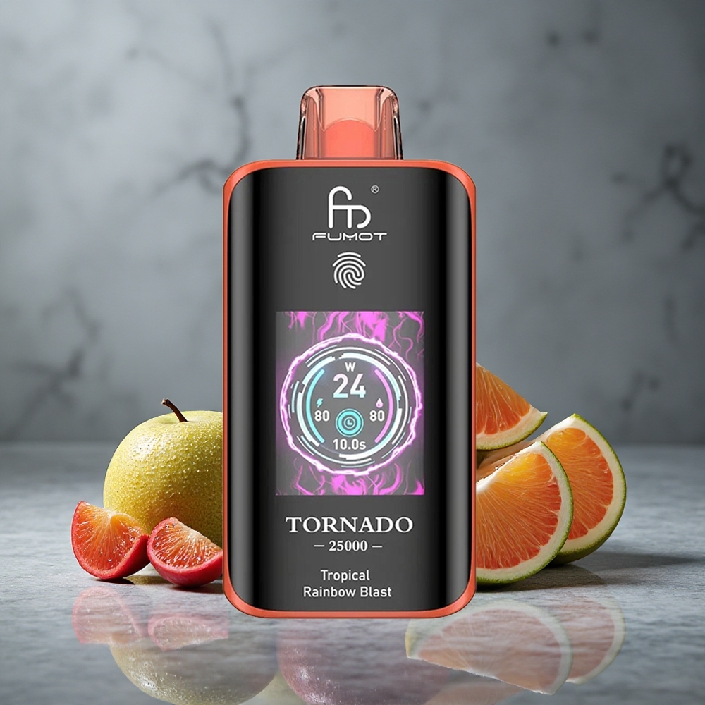 Fumot Tornado 25000 Puffs Explosão Tropical do Arco-Íris Tela HD Brazil vape wholesale