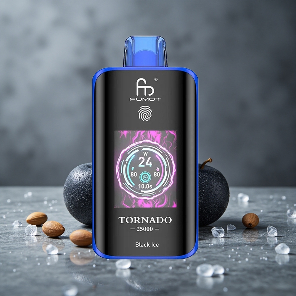Fumot Tornado 25000 Puffs Gelo Negro Tela HD 20ml E-líquido Brazil vape wholesale
