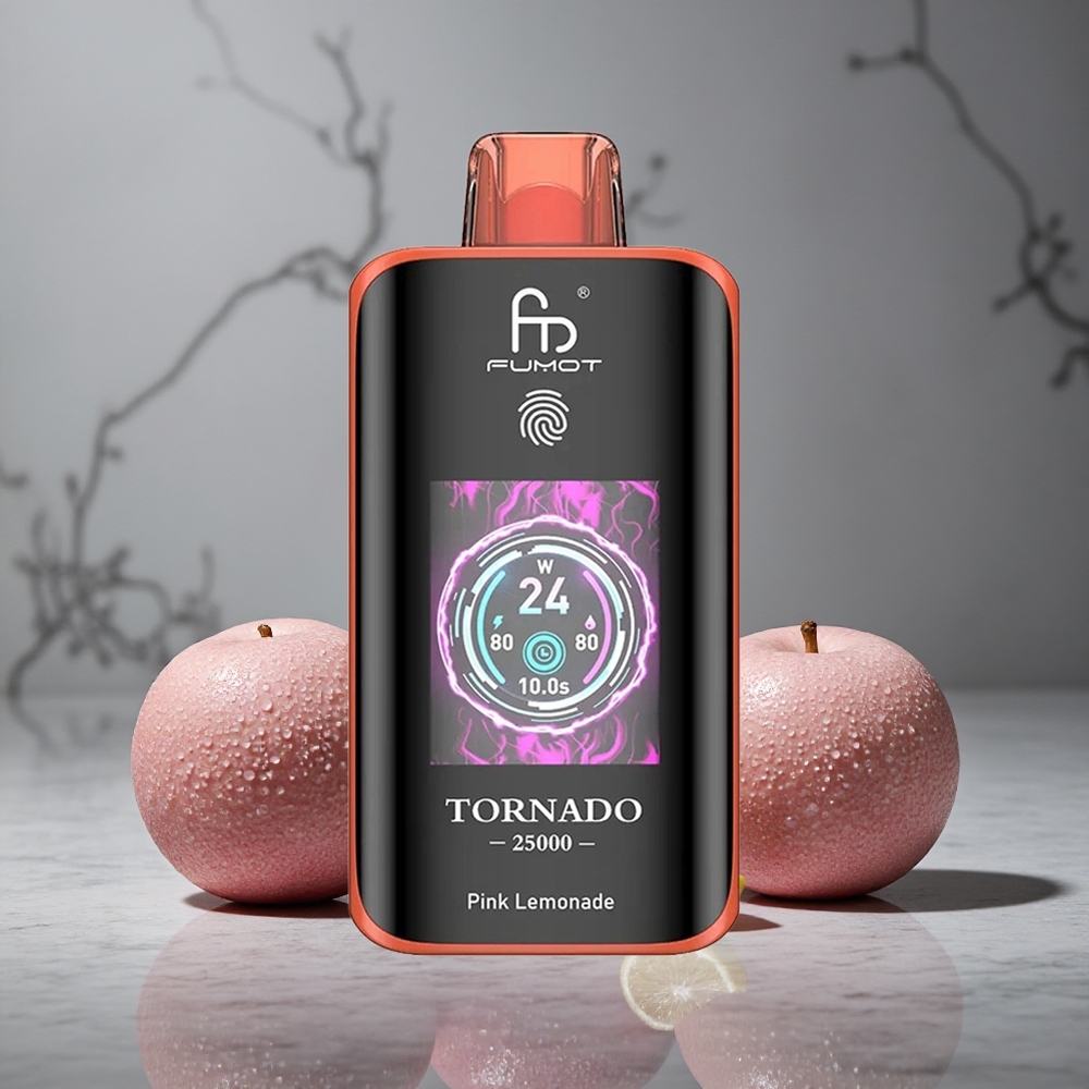 Fumot Tornado 25000 Puffs Limão Rosa 20ml E-líquido Pré-carregado Brazil vape wholesale