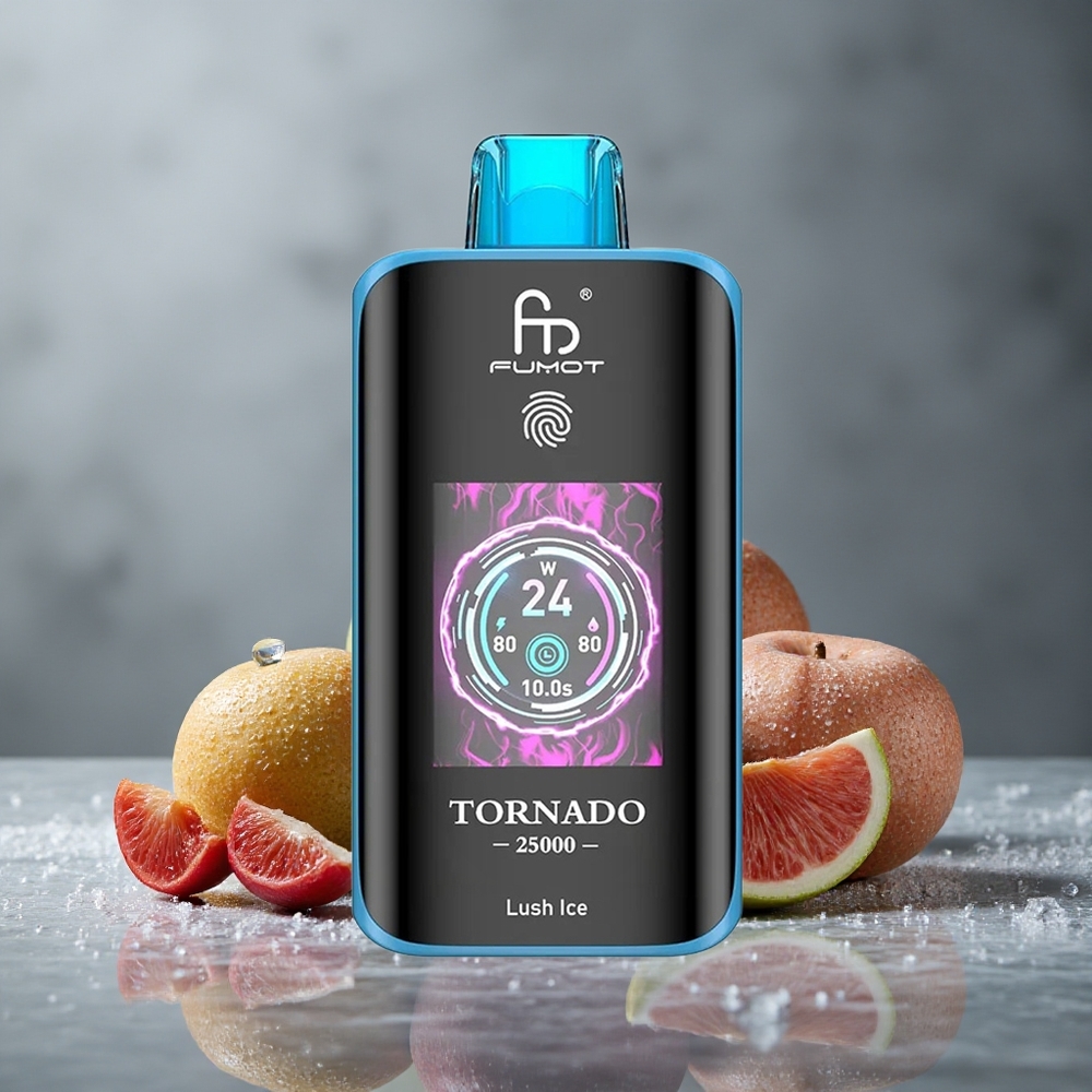 Fumot Tornado 25000 Puffs Lush Ice (Gelo Luxuriante) com Tela HD e Bateria Recarregável 700mAh Brazil vape wholesale