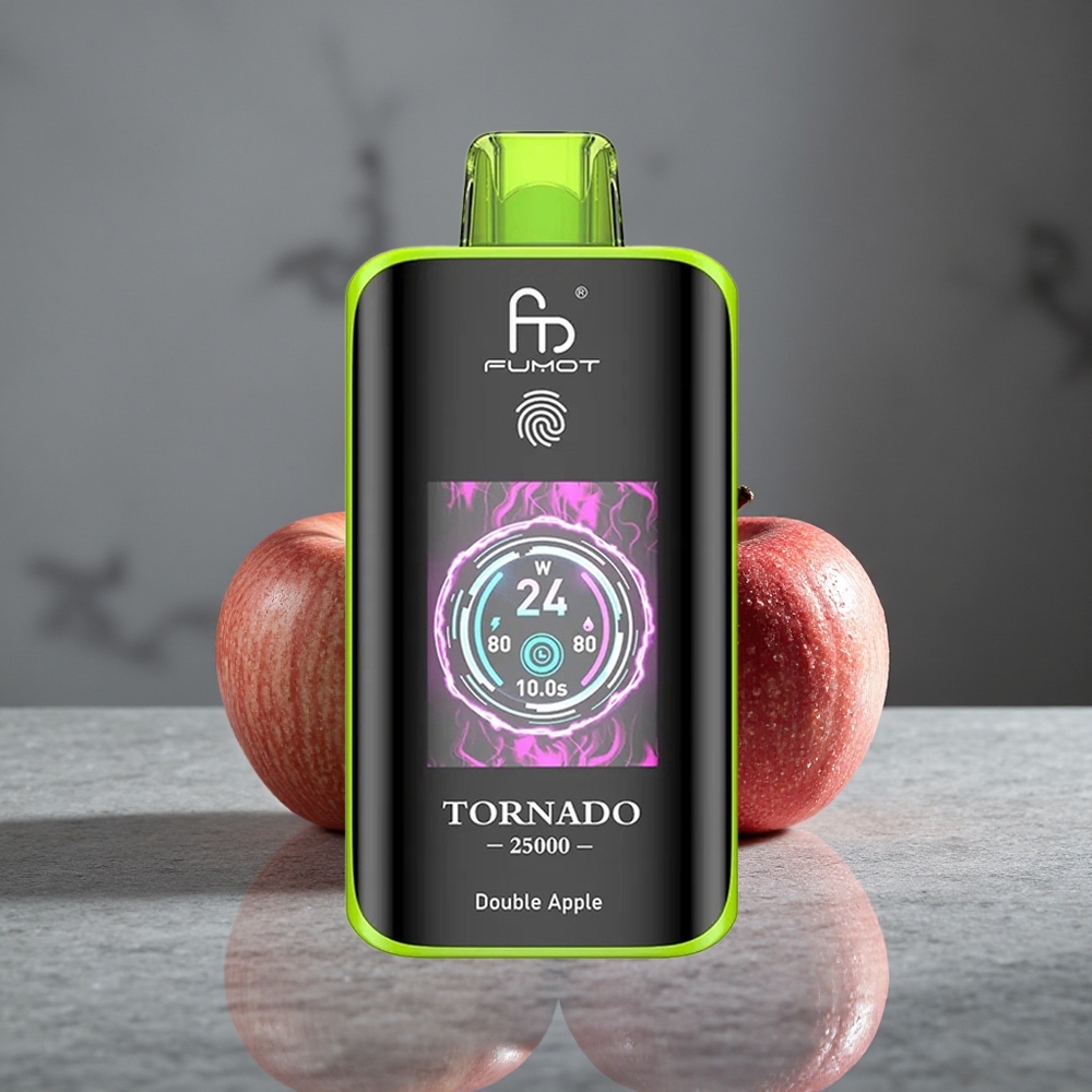 Fumot Tornado 25000 Puffs Maçã Dupla Tela HD Brazil vape wholesale