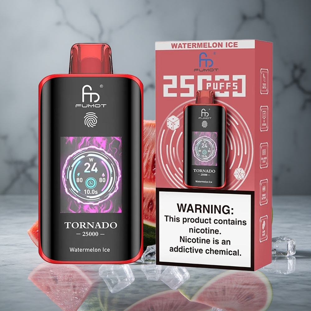 Fumot Tornado 25000 Puffs Melancia Gelada 20ml E-líquido Pré-carregado Brazil vape wholesale