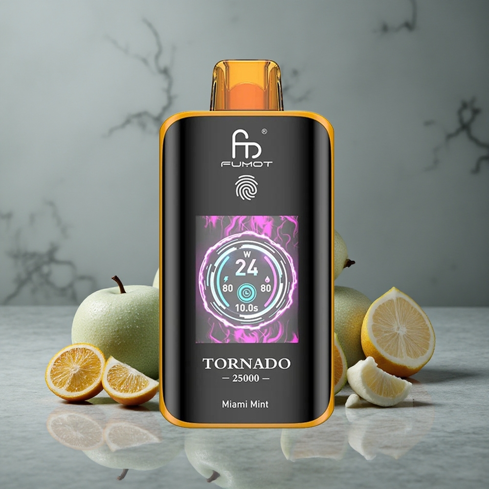 Fumot Tornado 25000 Puffs Miami Menta Tela HD Brazil vape wholesale