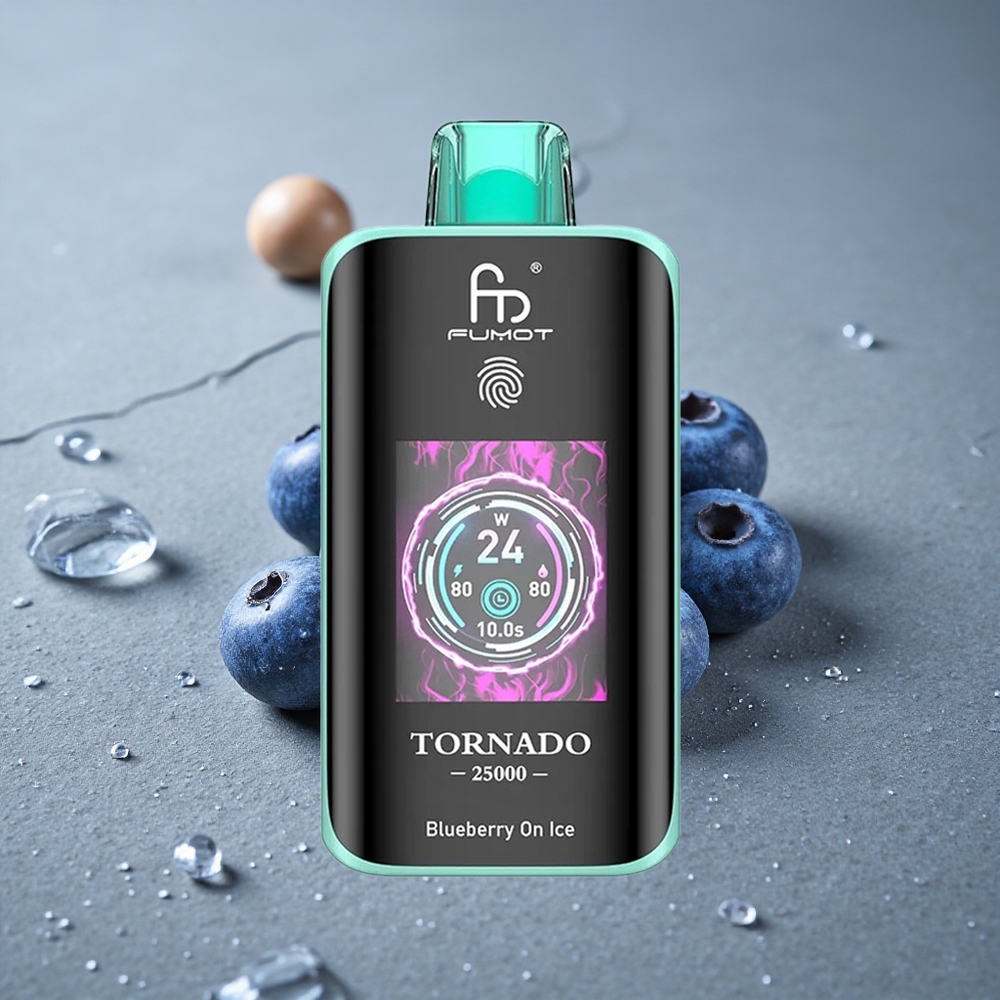 Fumot Tornado 25000 Puffs Mirtilo Gelo 20ml E-líquido Pré-carregado Brazil vape wholesale