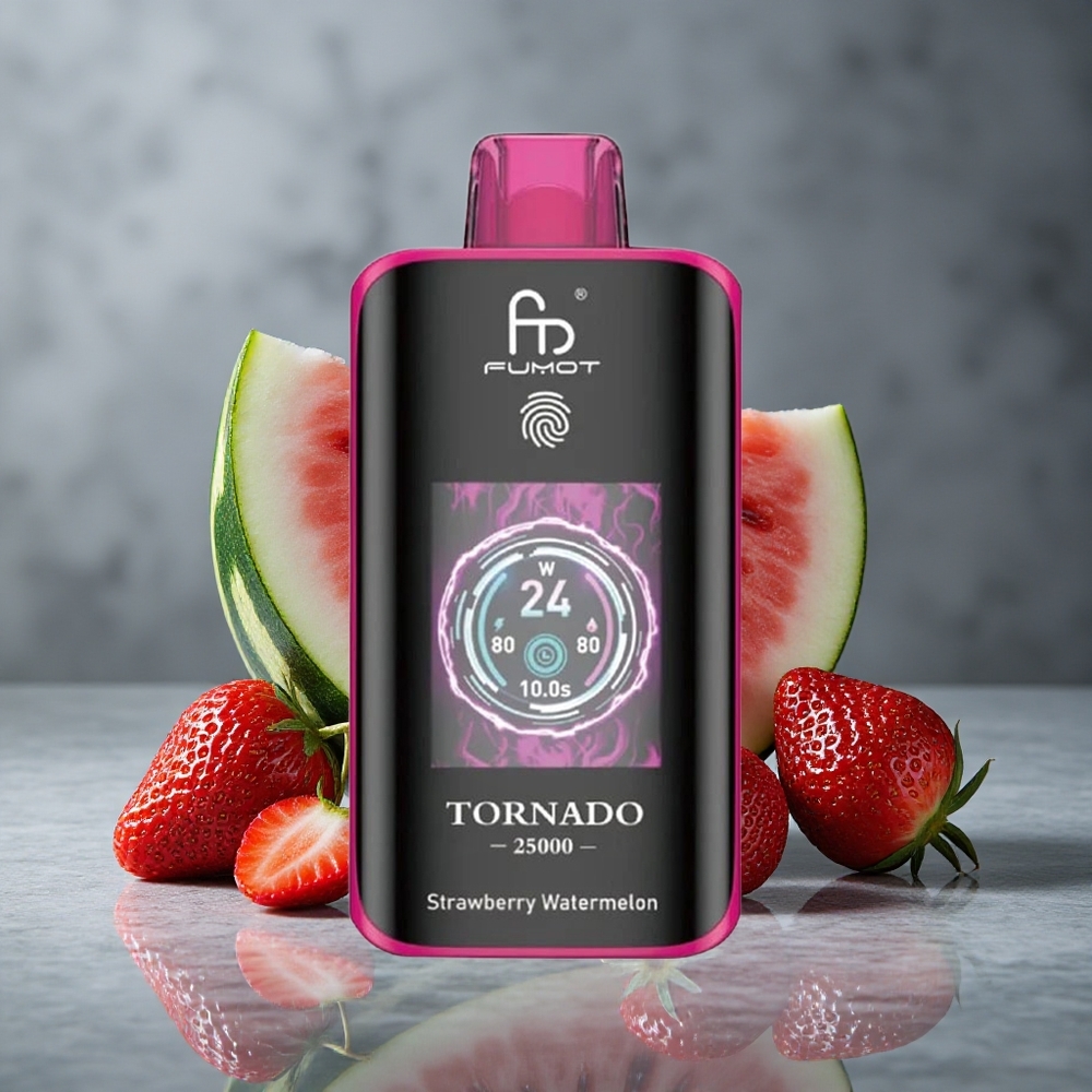 Fumot Tornado 25000 Puffs Morango Melancia Tela HD 20ml Brasil vape wholesale