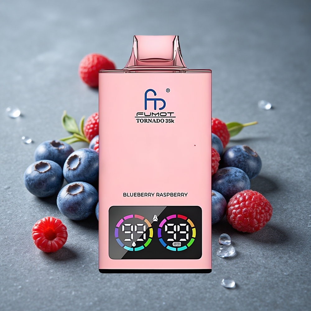 Fumot Tornado 35K 35000 Gostos Mirtilo Framboesa Dual Mesh Coil Brazil vape wholesale