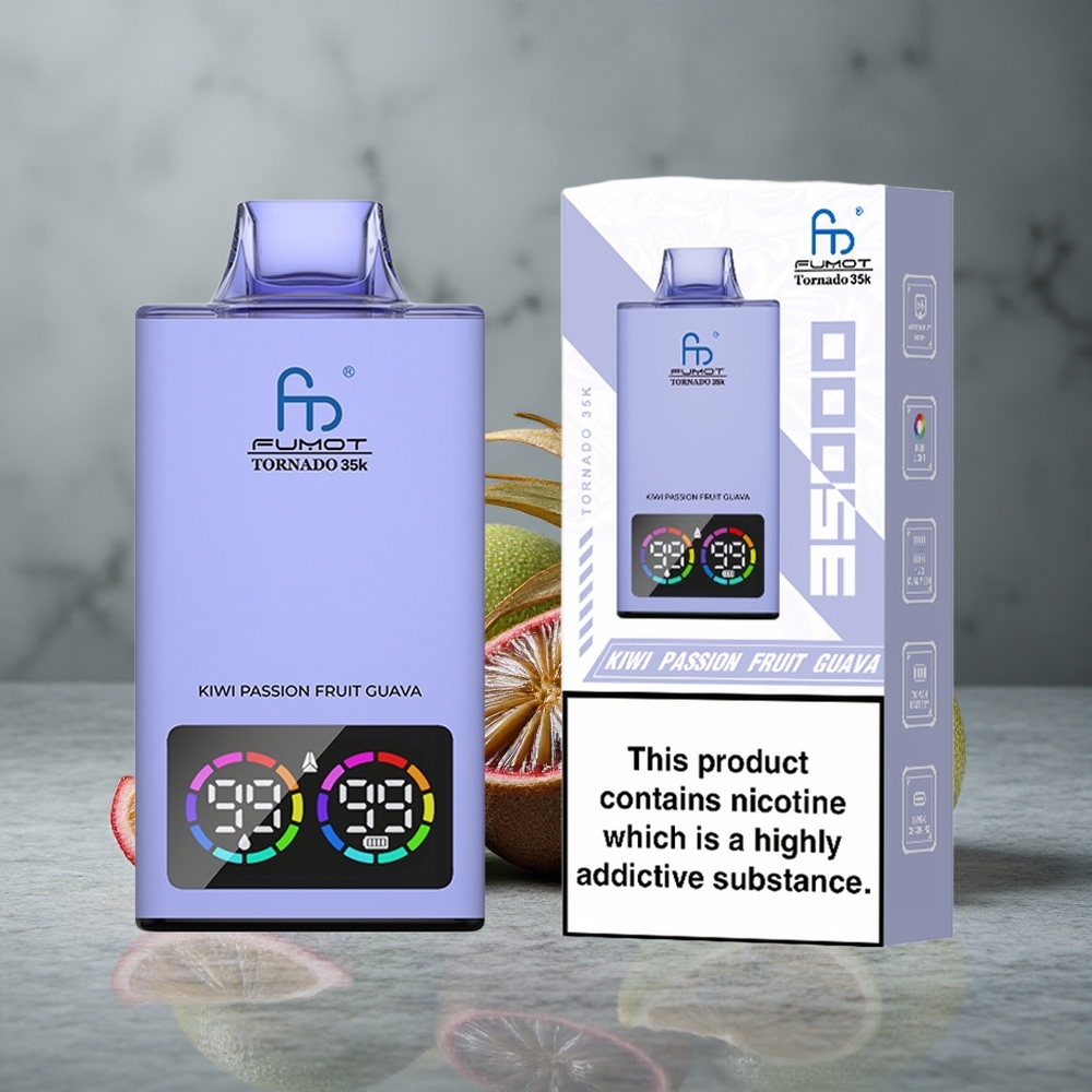 Fumot Tornado 35K 35000 Puffs Kiwi Maracujá Goiaba Bobina Dupla Mesh Brazil vape wholesale