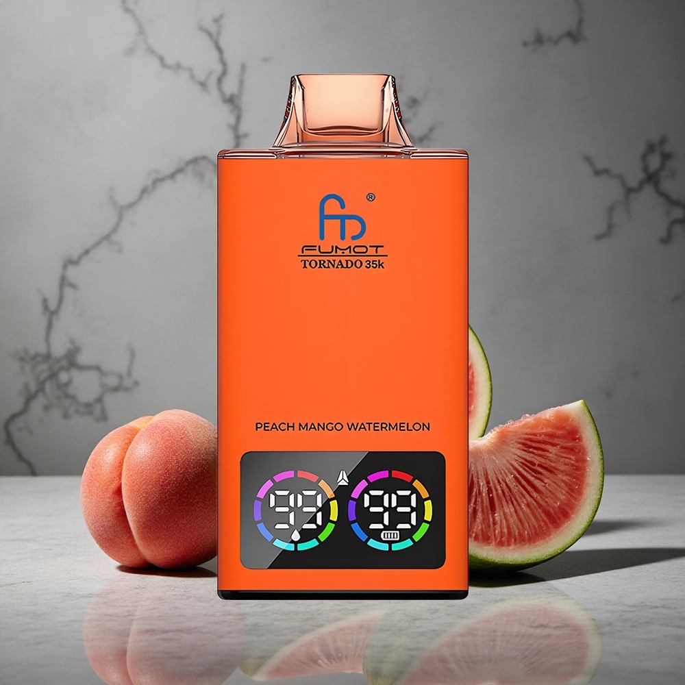 Fumot Tornado 35K 35000 Puffs Pêssego Manga Melancia Dual Mesh Coil Brazil vape wholesale