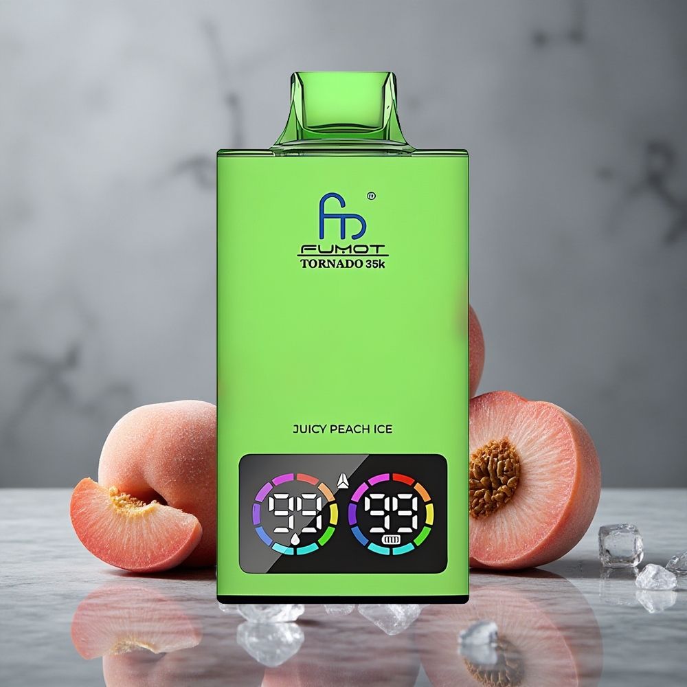 Fumot Tornado 35K 35000 Puffs Pêssego Suculento Gelo Dual Mesh Coil Brazil vape wholesale