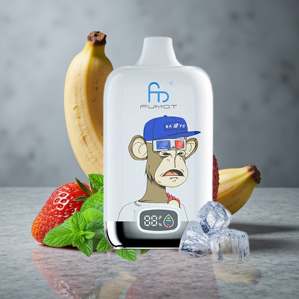 Fumot Tornado Digital Box 12000 Puffs Morango Banana 20ml E-Liquid Brazil vape wholesale