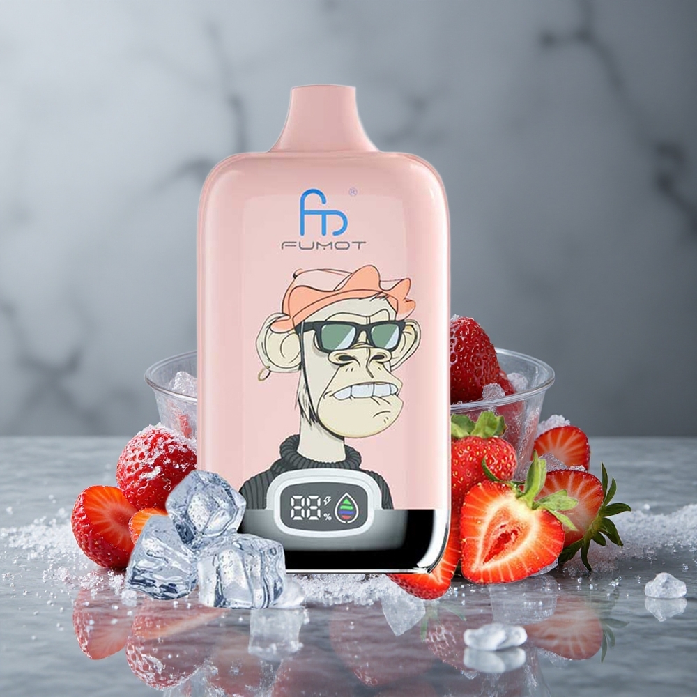 Fumot Tornado Digital Box 12000 Puffs Morango Gelo 20ml E-Liquid Mesh Coil Brazil vape wholesale