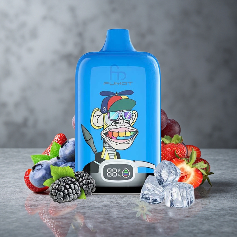 Fumot Tornado Digital Box 12000 Puffs Morango Uva 20ml E-Liquid Mesh Coil Brazil vape wholesale