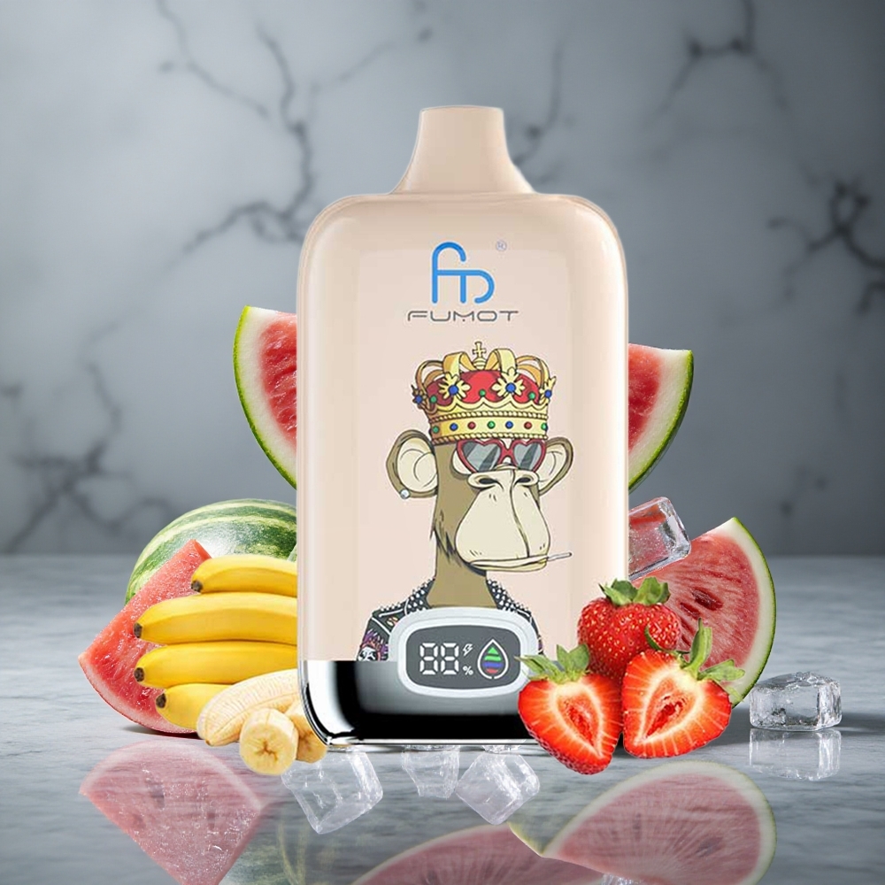 Fumot Tornado Digital Box 12000 Puffs Vape Melancia Gelo com Bateria Recarregável 550mAh Brazil vape wholesale