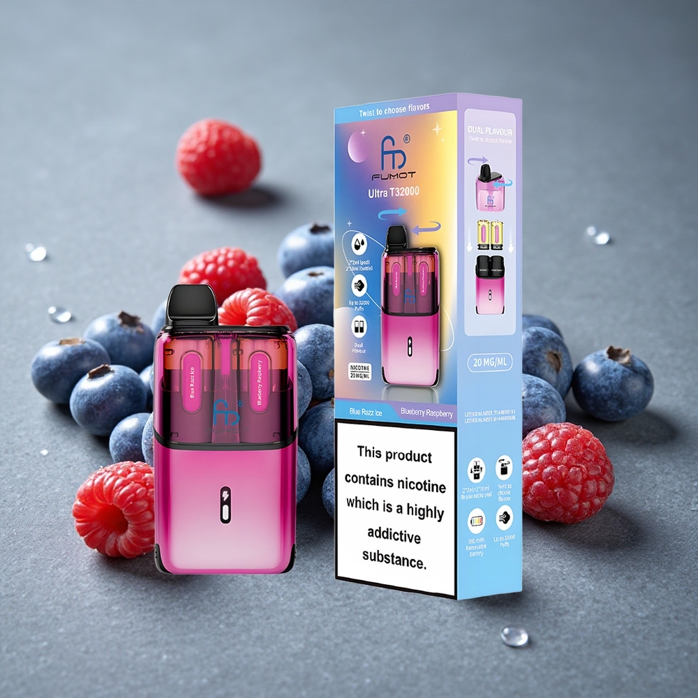 Fumot Ultra T32000 Vape Descartável 32000 Puffs Blueberry Raspberry Gelado Atacado Brasil vape wholesale