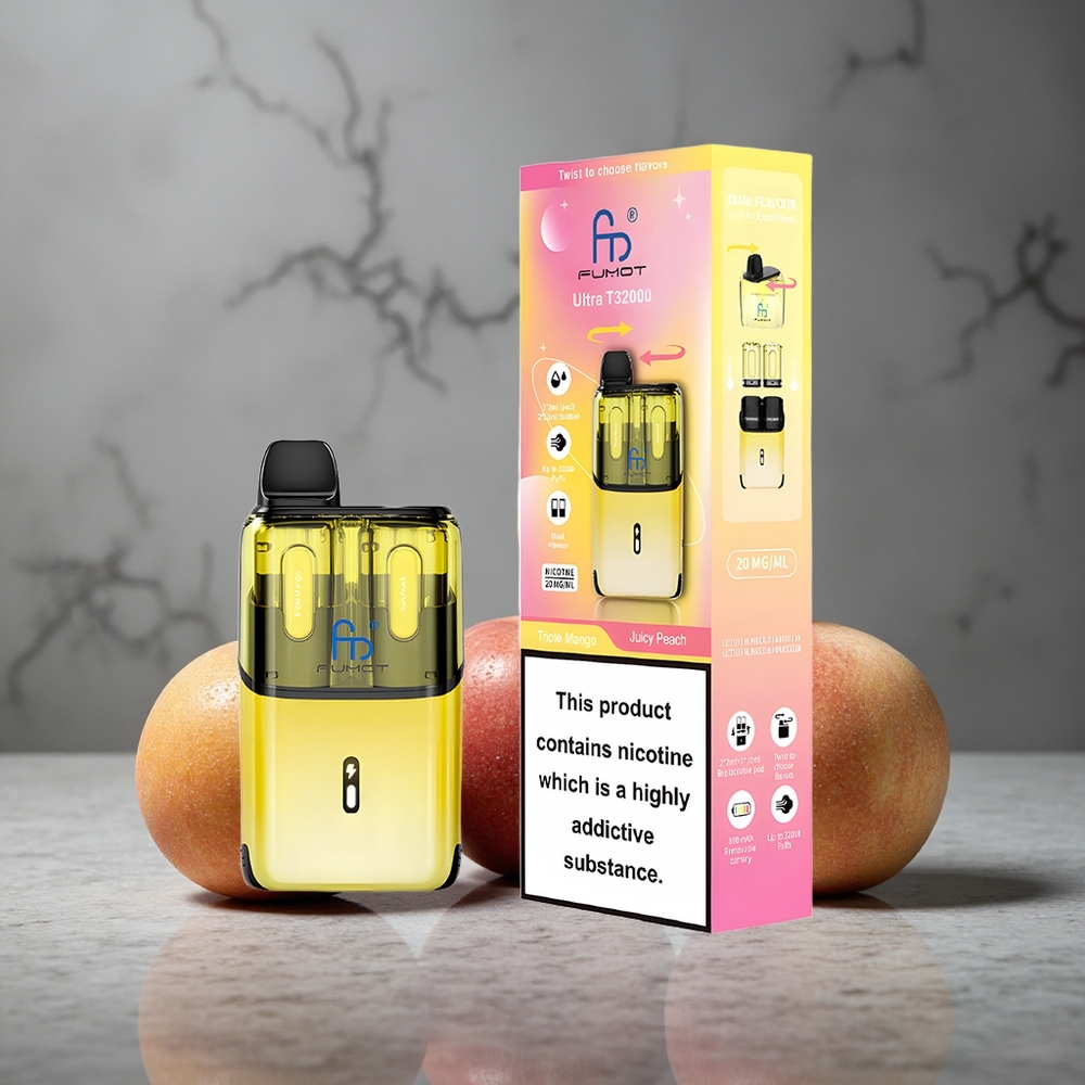 Fumot Ultra T32000 Vape Descartável 32000 Puffs Manga Tripla Pêssego Suculento Brazil vape wholesale