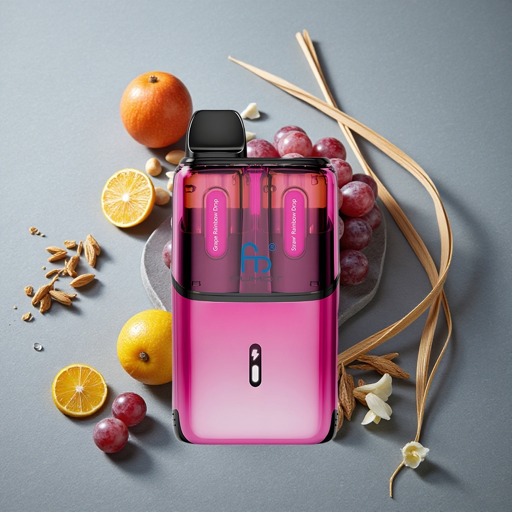 Fumot Ultra T32000 Vape Descartável 32000 Puffs Uva Gotas de Arco-Íris & Morango Gotas de Arco-Íris Brazil vape wholesale