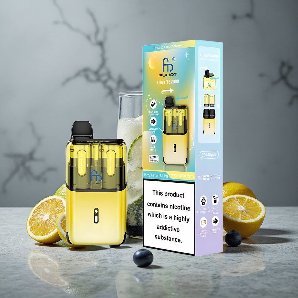 Fumot Ultra T32000 Vape Descartável até 32000 Puffs Limão & Lima Limão & Mirtilo Brazil vape wholesale